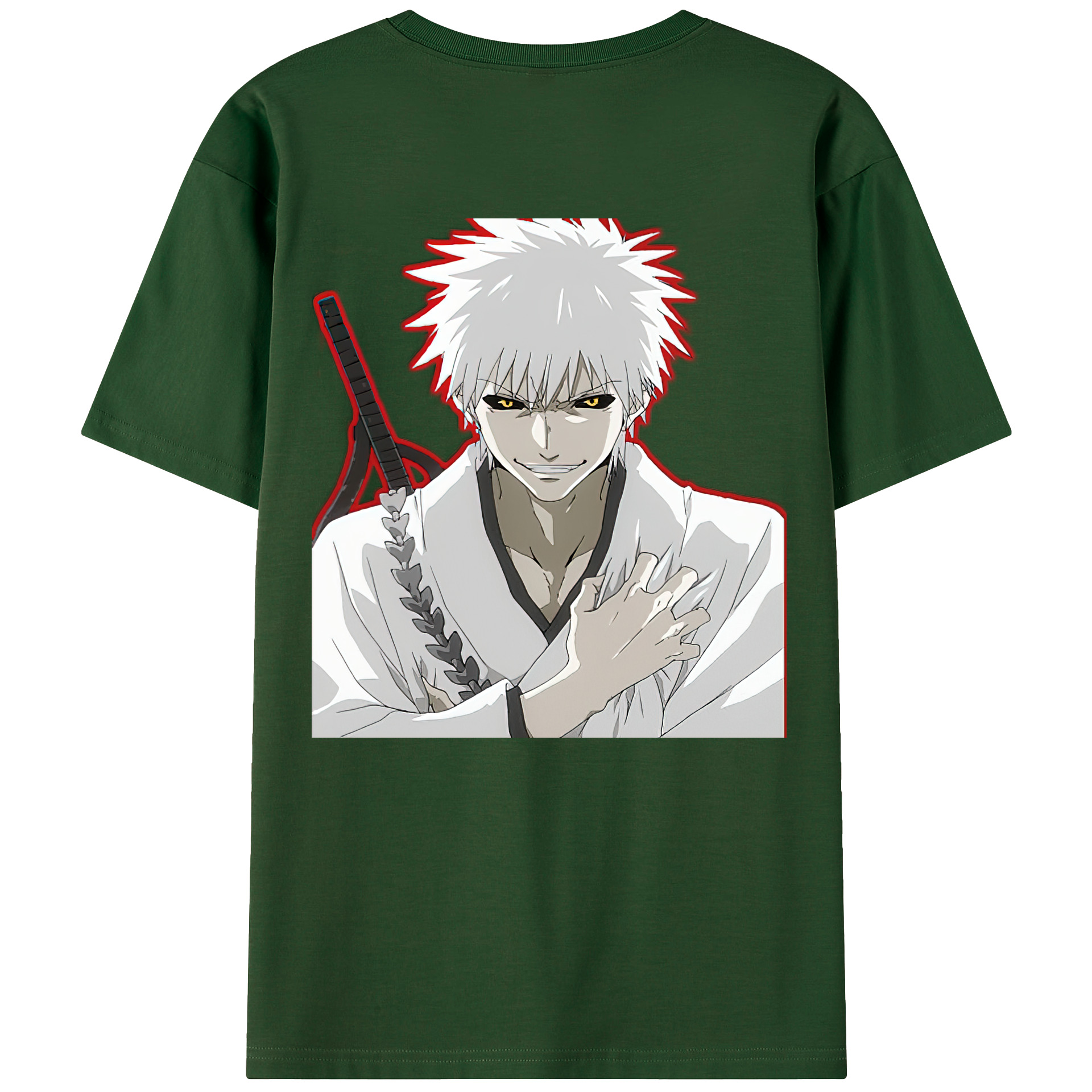 （画像用） ブリーチ 黒崎一護（くろさき いちご）BLEACH Kurosaki Ichigo 綿100％半袖Tシャツ（背面プリント）